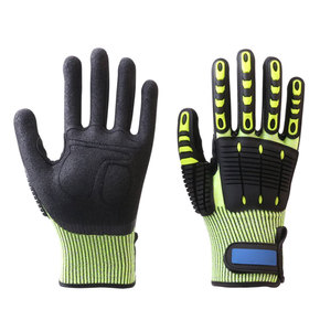 Guante de cuero de vaca de buena calidad con guante de seguridad Precio de alta calidad Guantes de seguridad laboral Guantes de trabajo de seguridad transpirables - Product Image 1
