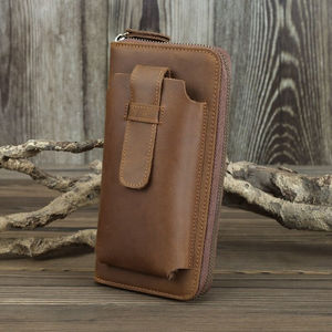 Portefeuille pour femme à grande capacité, style vintage, en cuir de vache véritable, étui pour téléphone portable, vente chaude en usine - Product Image 2