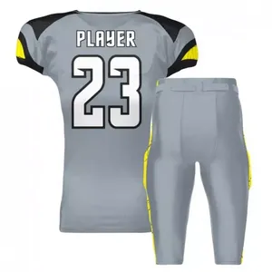 Ropa de fútbol americano profesional personalizada, cómoda, de secado rápido, de manga corta, último diseño, conjuntos de uniformes transpirables - Product Image 1