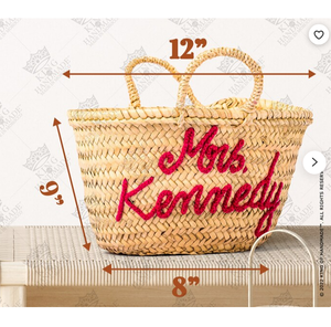 Bolsas de Regalo Personalizadas Hechas a Mano para Despedida de Soltera, Bolsas de Paja Personalizadas para Damas - Product Image 2