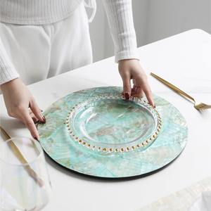 Madre de la estera de la placa de la perla mosaico MOP manteles individuales incrustaciones de concha mantel para fiestas de eventos de boda - Product Image 2