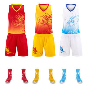 Costume de dragon pour homme, personnalisable, à séchage rapide, respirant, pour uniforme d'équipe, logo frontal pour l'entraînement au basketball - Product Image 5