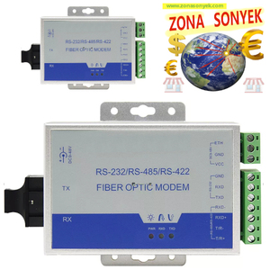RS232 RS422 RS485 เครื่องส่งสัญญาณไฟเบอร์ออปติกแบบภายนอก - Product Image 1