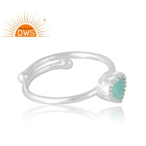 Anillo de piedras preciosas de amazonita Natural de Plata de Ley 925 más vendido, joyería personalizada para mujer, regalo para ella - Product Image 4