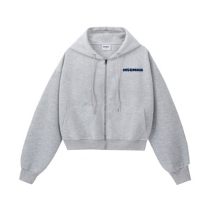 เสื้อกันหนาวแนวสตรีทผ้าฟลีซมีฮู้ดใส่ได้ทั้งชายและหญิงมีซิปปักลายและตัวอักษร - Product Image 1