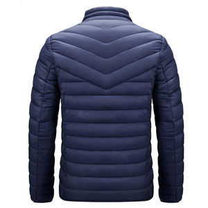 Men Stand Neck Zipper Winter Coat Puffer <b>Jackets</b> Hot Sale <b>Waterproof</b> Thick <b>Warm</b> Puffer <b>Jacket</b> With Hooded - Product Image 3