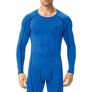 Ropa de gimnasio de moda de protección contra sarpullidos de compresión para hombres superventas con característica elástica transpirable - Product Image 2