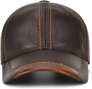 Gorra de Béisbol para Hombre y Mujer con Correa Trasera Ajustable, Alta Calidad, Precio Económico, Diseño Personalizado, Cuero Vacuno Genuino - Product Image 1