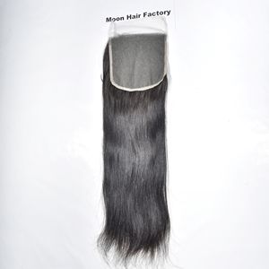 Precio al por mayor suministro de cabello humano indio crudo cierre recto natural suave textura sedosa asequible disponible para la venta por exportación - Product Image 3