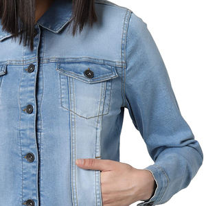 Chaquetas Vaqueras de Mezclilla para Mujer, Estilo Nuevo 2026, Diseño Personalizado, 100% Algodón, Buena Calidad, Servicio OEM de Fábrica - Product Image 6