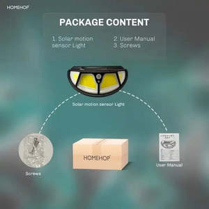 Đổi mới năng lượng mặt trời LED cảm biến chuyển động đèn tường cho nhà đường lái xe & trước hiên không thấm nước không dây ngoài trời đèn tường - Product Image 2