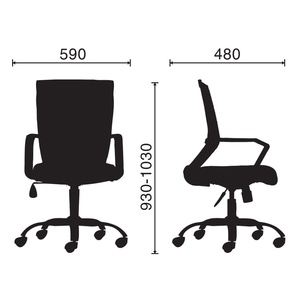 Staff Chair with <b>Mesh</b> Back and <b>Plastic</b> Base for Workshop-Adjustable Height HOM1012-02-Minimalist Design - Product Image 3