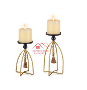 Decoración del hogar e interior a precio mayorista Portavelas de alambre de metal de alta calidad - Product Image 1