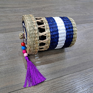 Panier en jonc de mer avec poignée pour enfant, panier à fruits pour le stockage à domicile et l'organisation - Product Image 3