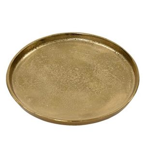 Nouveau plateau de service décoratif en aluminium pour ustensiles de cuisine à la maison plateau à salade et petit-déjeuner avec poignée fini or fait à la main - Product Image 4
