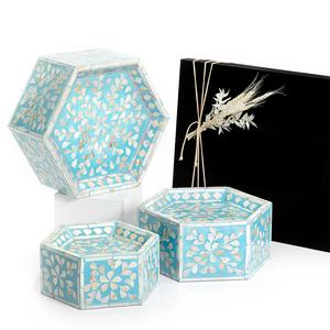 ของประดับตกแต่งคุณภาพสูงทำมือกลมแม่ของ Peal Inlay ยืนเค้กทำในเวียดนาม - Product Image 6