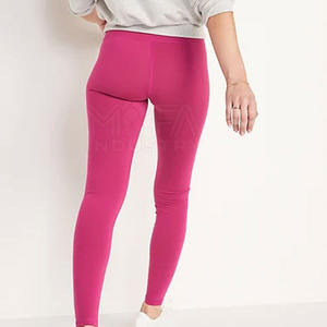 Leggings de yoga transpirables y elegantes para mujer, pantalones de gimnasio de cintura alta con cintura elástica, patrón sólido, nuevo diseño - Product Image 3