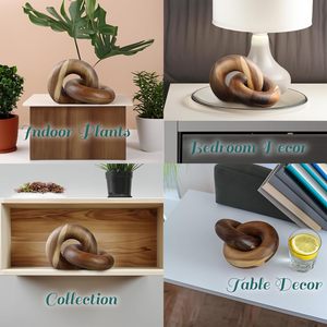 ไม้โบฮีเมียนแบบโบฮีเมียนโต๊ะกาแฟแกะสลักด้วยมือของตกแต่งโซ่แบบฟิวชั่นนอตแบบใหม่สำหรับตกแต่งบ้านไร่ - Product Image 4