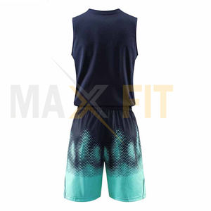 เซ็ตชุดบาสเก็ตบอลผ้าเจอร์ซีย์ชุดบาสเก็ตบอลไซส์พิเศษผ้าโพลีเอสเตอร์ระบายอากาศได้ดีสี100% ตามสั่งแบบมืออาชีพ - Product Image 3