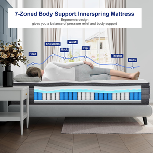 Colchón Híbrido de Muelles Ensacados en Caja, Envasado al Vacío, con Espuma Viscoelástica Transpirable y Gel Refrigerante, Muebles para el Hogar, para Dormitorio y Uso en Hoteles - Product Image 6