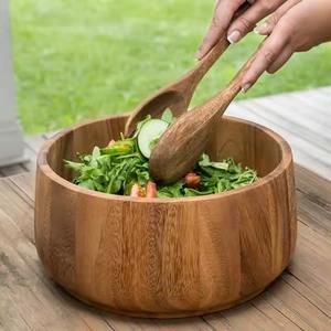 Tazón de Madera Natural Hecho a Mano, Plato para Servir, Decoración Rústica para Mesa de Cocina, Exhibición de Alimentos y Decoración del Hogar - Product Image 4