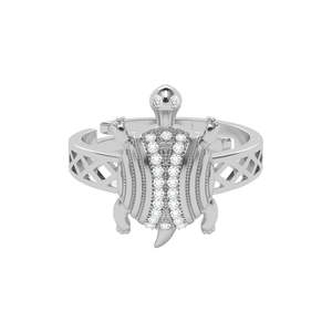 NOVAMART Fine Buy Premium 925 Pure Sterling <b>Silver</b> <b>Rings</b> for <b>Men</b> Rhodium Plated with Geometric Pattern Diamond Zircon Inlay Wedd - Product Image 1