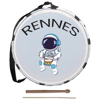 Rennes DVL-31BRW Custom Design Kids Drum-30 cm (12 Inch) Birch Wood Orff Percussion Instrument Durable Educational Portable