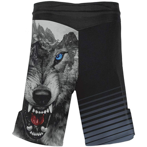 Shorts de MMA en tissu extensible respirant avec logo frontal, coutures renforcées, légers, séchage rapide, durables, pour l'entraînement - Product Image 4