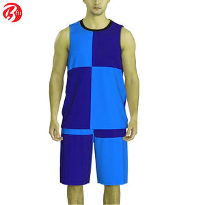 Tissu en polyester de qualité supérieure Les hommes portent des ensembles d'uniformes de basket-ball Ensembles de vêtements de basket-ball respirants pour adultes - Product Image 5