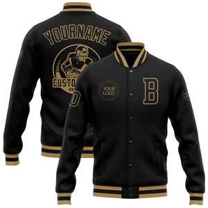 Chaqueta universitaria de lana personalizada, Mangas de cuero personalizadas, ropa de abrigo estilo Letterman de béisbol para equipos deportivos y producción OEM - Product Image 1