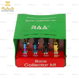 ชุดเครื่องมือเก็บกระดูก R.A.A.INTERNATIONAL พร้อมเครื่องเจาะและอุปกรณ์ปิดรูสำหรับการผ่าตัดฝังรากฟันเทียม สีเขียว/เงิน 12 ชิ้น - Product Image 5