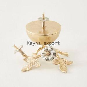 Kayna Export Handicraft Metal Bakhoor <b>Burner</b> Gold Plated Branch Design Room Office Middle East Style Eco-Friendly Incense <b>Burner</b> - Product Image 2