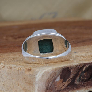 Natural Malachite <b>Ring</b> 925 Sterling Silver Boho Gemstone Jewelry Cushion Shape <b>Ring</b> For Everyone Bulk Wholesalers - Product Image 4