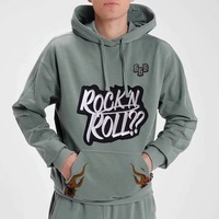 IRON ELEPHANT 2025 Sudaderas con Capucha Casuales para Hombre, Diseño Personalizado, Patrón 3D, 100% Algodón Tejido, 300g, Transpirable, Personalizado