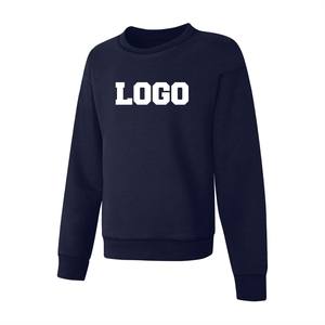 Sweat-shirt à col rond tissé sur mesure, coupe régulière, toucher doux, pull avec poignets et ourlet côtelés, logo frontal propre, design d'hiver unisexe - Product Image 4