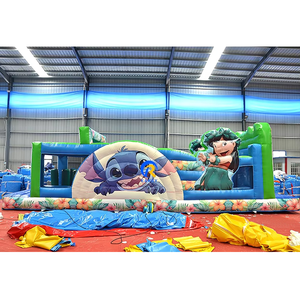 Château gonflable commercial géant pour enfants avec parcours d'obstacles en PVC et souffleur - Product Image 4