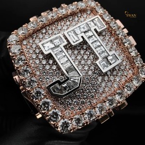 Moda 925 plata esterlina Lab Grown Diamond JT letra anillo Iced Out Hip Hop declaración joyería regalo de lujo para hombres con estilo - Product Image 5