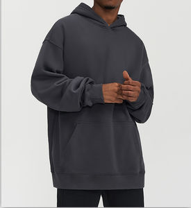 Jersey con capucha de gran tamaño para hombre en blanco simple de alta calidad - Product Image 4