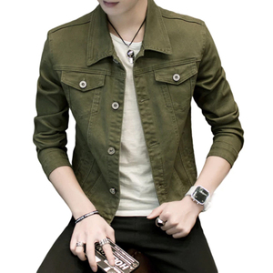Nouveau Hommes Denim Veste Slim Fit Mode Jeans Vestes Poche Veste Manteau Hommes Mâle Printemps Automne Classique Noir Manteau - Product Image 1