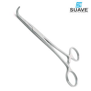 Pinces chirurgicales courbées 7,5 mm en acier inoxydable de haute qualité, manuelles et réutilisables - SUAVE SURGICAL INSTRUMENTS - Product Image 3
