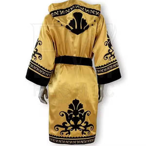 Top Trending Custom Pattern Style Boxing <b>Robes</b> with <b>Hood</b> Low Price Stretch Boxing Gown for Training - Product Image 6