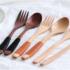 Cuillère Durable en Bois et Petite Cuillère pour Manger Kit de Dîner Cuillère en Bois Vierge Fourchette Ustensiles de Cuisine en Bois par tradebit - Product Image 2
