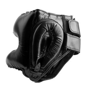 Protector de Cabeza de Cuero de Cara Completa Personalizable de Alta Calidad con Agarres de Cordones para Boxeo, Artes Marciales y Entrenamiento Físico - Product Image 5