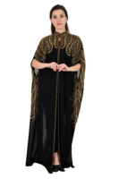 Abaya turque de luxe grande taille respirante sans couture en Georgette brodée, ouverte sur le devant, à manches longues, pour soirées et fêtes printanières