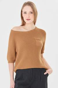 Suéter de Punto para Mujer, 100% Algodón Orgánico, Holgado, Transpirable, Suave y Cálido - Product Image 2