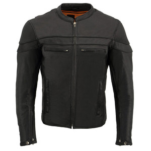 OEM al por mayor diseños de moda Unisex chaqueta de motorista clásico motocicleta chaqueta Slim Fit chaquetas de cuero - Product Image 1