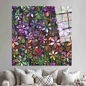 Art floral sur toile 3D : Fleurs vibrantes, impression décorative murale moderne, ART SUR VERRE TÉRMÉTRAL - Product Image 1
