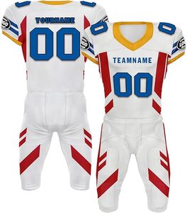 ชุดยูนิฟอร์มอเมริกันฟุตบอลแบบสั้นพิมพ์ลาย คุณภาพสูง ระบายอากาศได้ดี รับออกแบบโลโก้ตามสั่ง - Product Image 1