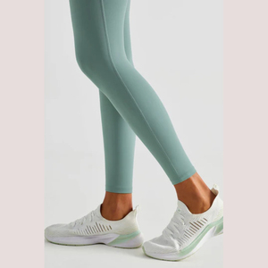 Pantalones de Yoga de cintura alta sin costuras personalizados OEM para mujer, mallas transpirables para gimnasio y Fitness con bolsillo, mallas de entrenamiento para levantar glúteos - Product Image 3