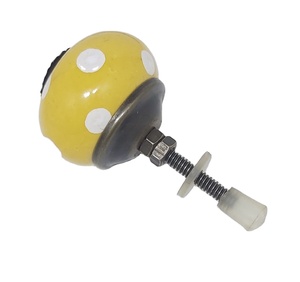 Tiradores de cerámica de lunares blancos y amarillos, tiradores de manija de armario de cajón Industrial para cocina, dormitorio, sala de estar, armario, tocador - Product Image 2